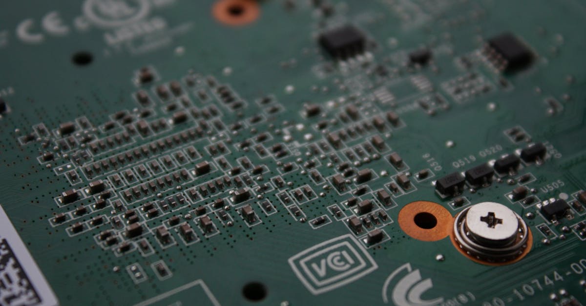 detailed view of an electronic circuit board showcasing components and connections